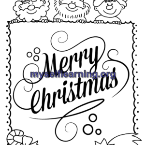 christmas Celebration Coloring Sheet 49 | Instant Download