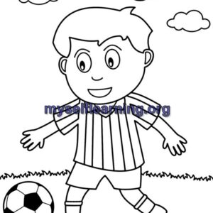 Foot Ball Sport Coloring Sheet 4 | Instant Download
