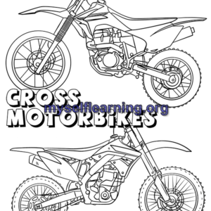Motor Bikes Coloring Sheet 4 | Instant Download