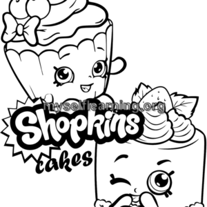 Shop Kins Cartoons Coloring Sheet 4 | Instant Download
