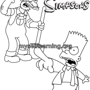 Simpsons Cartoons Coloring Sheet 4 | Instant Download