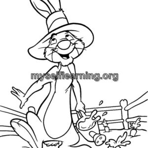 Winnie The Pooh Cartoon Coloring Sheet 4 | Instant Download