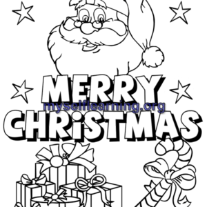 christmas Celebration Coloring Sheet 50 | Instant Download