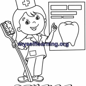 Profession Role Play Characters Coloring Sheet 5 | Instant Download