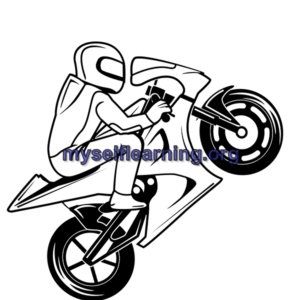 Motor Bikes Coloring Sheet 6 | Instant Download