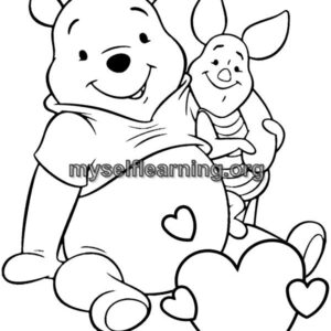 Winnie The Pooh Cartoon Coloring Sheet 6 | Instant Download