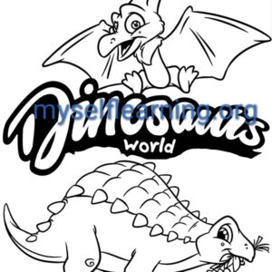 Dinosaurs Coloring Sheet 7 | Instant Download