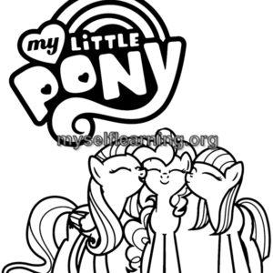 Little Pony Cartoons Coloring Sheet 7 | Instant Download