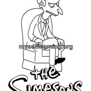 Simpsons Cartoons Coloring Sheet 7 | Instant Download