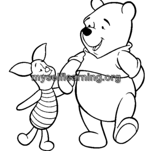 Winnie The Pooh Cartoon Coloring Sheet 7 | Instant Download