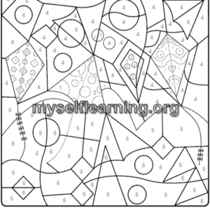 Coloring By Number Education Sheet 8 | Instant Download