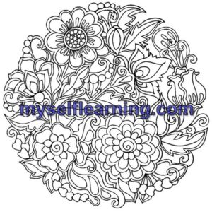 Relaxing Coloring Sheet for Adults 9 | Instant Download