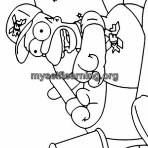 Simpsons Cartoons Coloring Sheet 9 | Instant Download