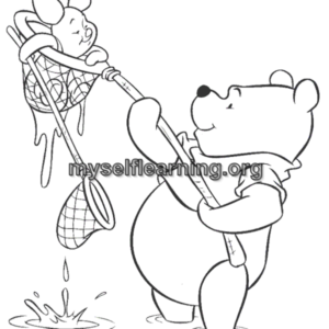 Winnie The Pooh Cartoon Coloring Sheet 9 | Instant Download